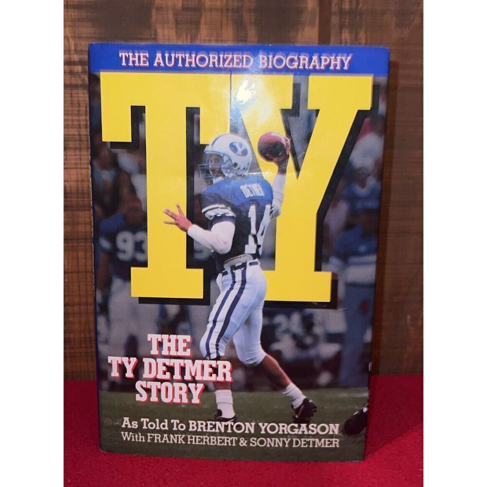 BYU Football Book Ty Detmer Story 1st Printing Hardcover NCAA Collectible